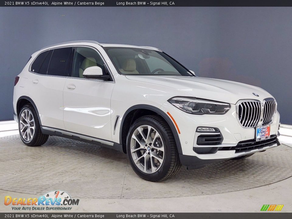 2021 BMW X5 sDrive40i Alpine White / Canberra Beige Photo #27