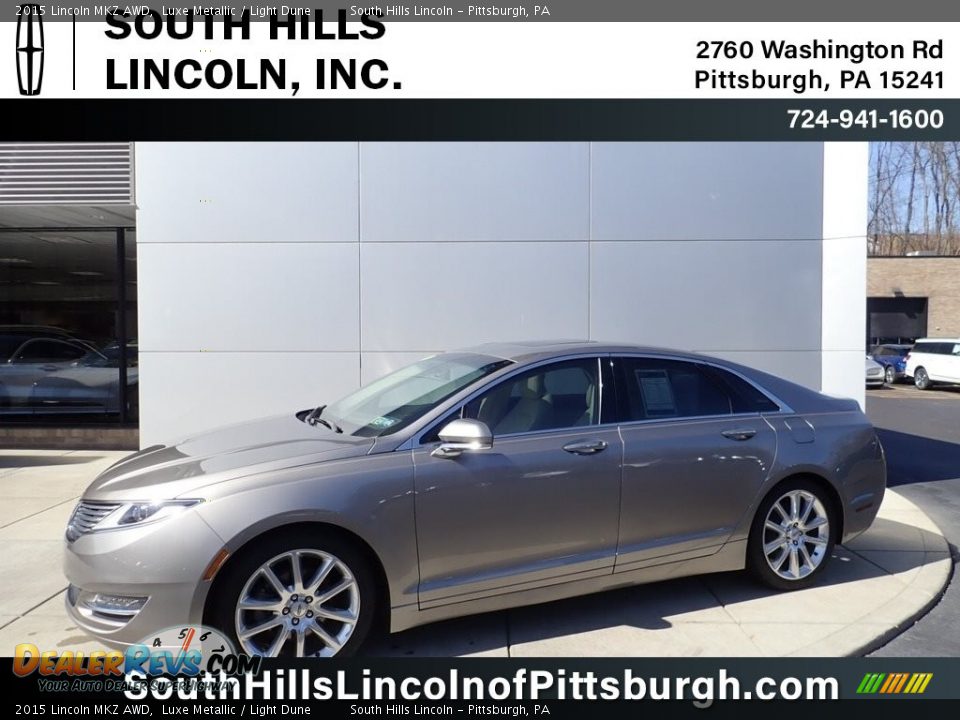 2015 Lincoln MKZ AWD Luxe Metallic / Light Dune Photo #1