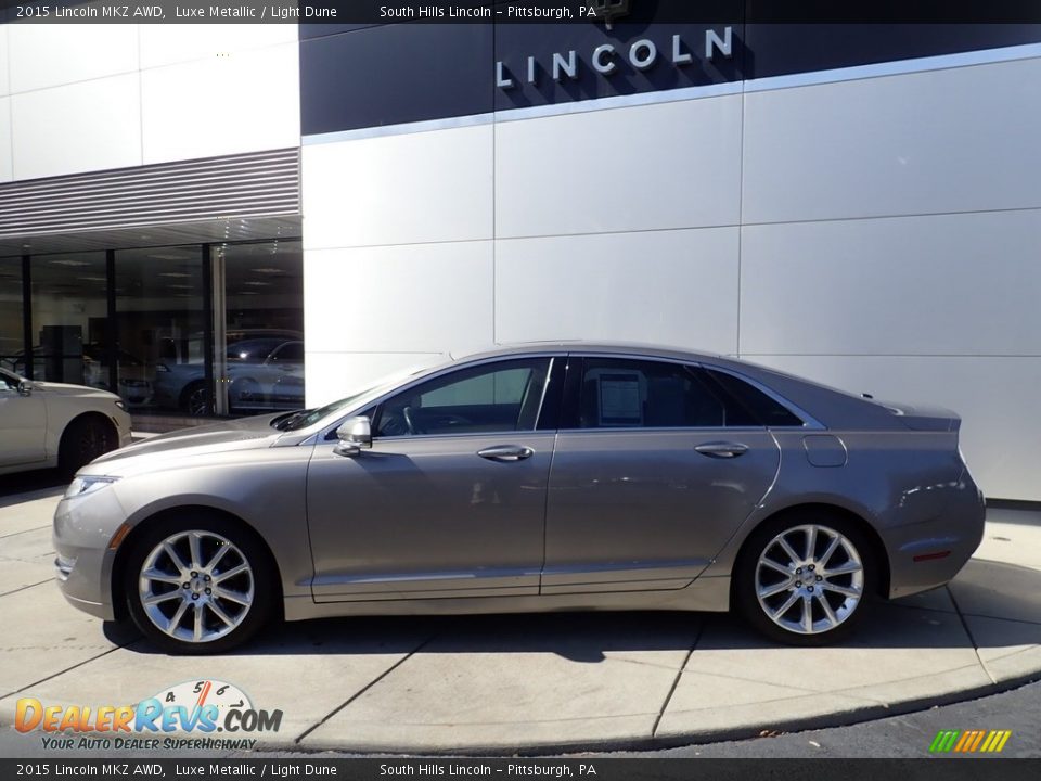 2015 Lincoln MKZ AWD Luxe Metallic / Light Dune Photo #2