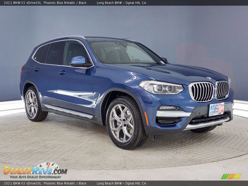 2021 BMW X3 sDrive30i Phytonic Blue Metallic / Black Photo #27