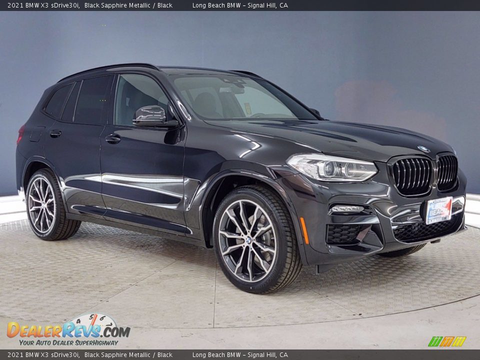 2021 BMW X3 sDrive30i Black Sapphire Metallic / Black Photo #1