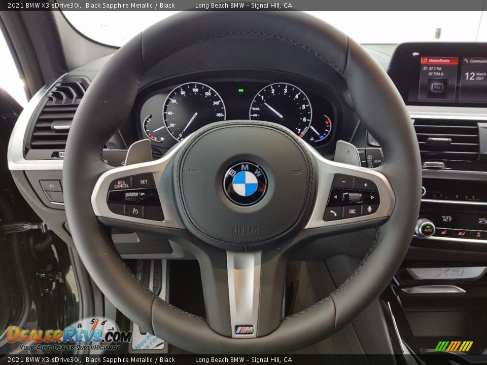 2021 BMW X3 sDrive30i Steering Wheel Photo #14