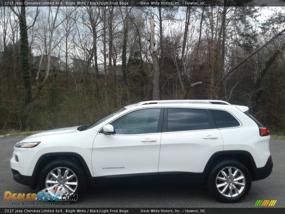 2015 Jeep Cherokee Limited 4x4 Bright White / Black/Light Frost Beige Photo #1