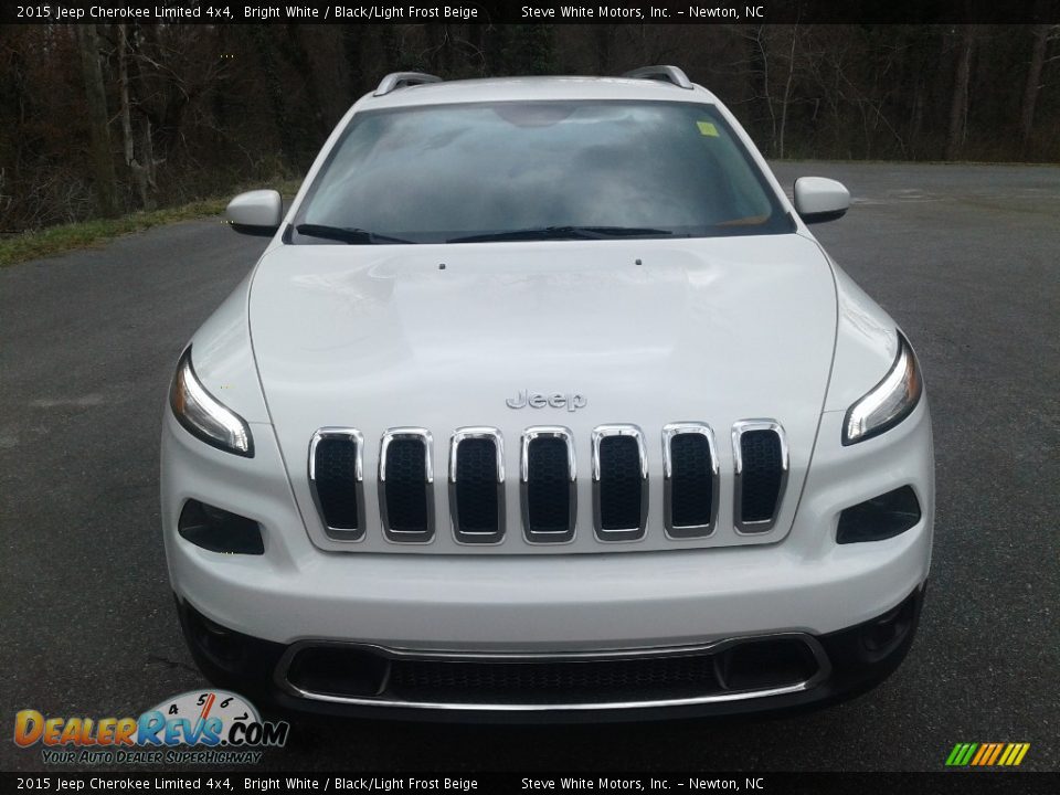 2015 Jeep Cherokee Limited 4x4 Bright White / Black/Light Frost Beige Photo #3