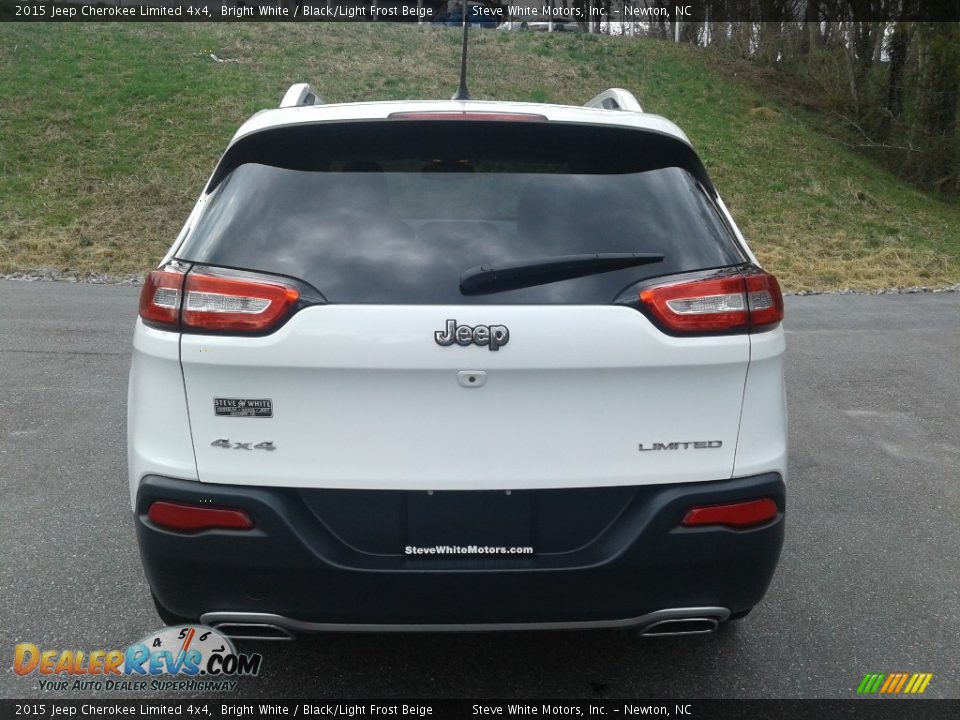 2015 Jeep Cherokee Limited 4x4 Bright White / Black/Light Frost Beige Photo #4