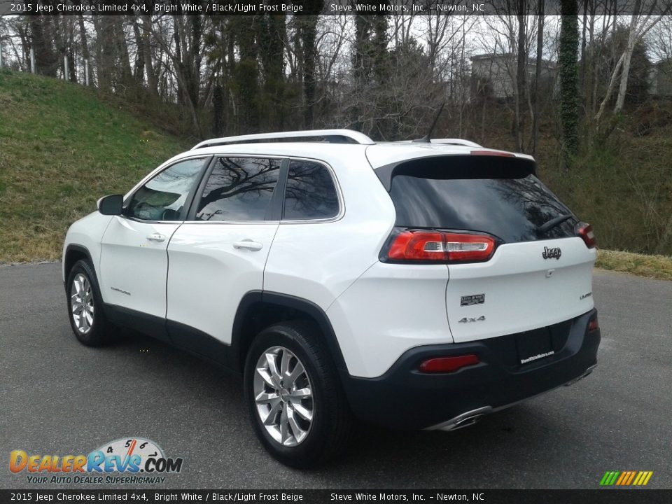 2015 Jeep Cherokee Limited 4x4 Bright White / Black/Light Frost Beige Photo #5