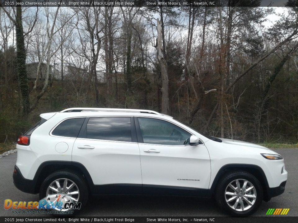 2015 Jeep Cherokee Limited 4x4 Bright White / Black/Light Frost Beige Photo #7