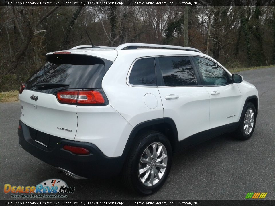 2015 Jeep Cherokee Limited 4x4 Bright White / Black/Light Frost Beige Photo #8