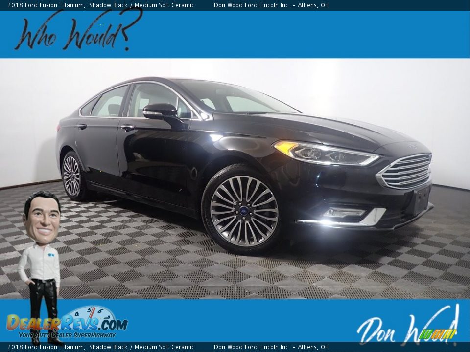 2018 Ford Fusion Titanium Shadow Black / Medium Soft Ceramic Photo #1