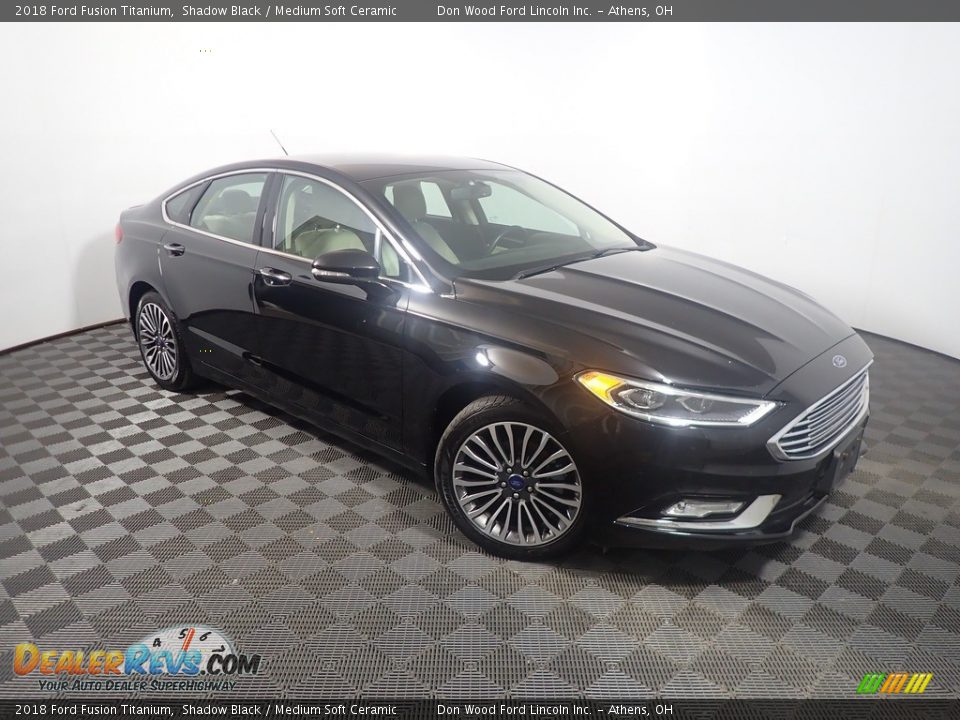 2018 Ford Fusion Titanium Shadow Black / Medium Soft Ceramic Photo #4