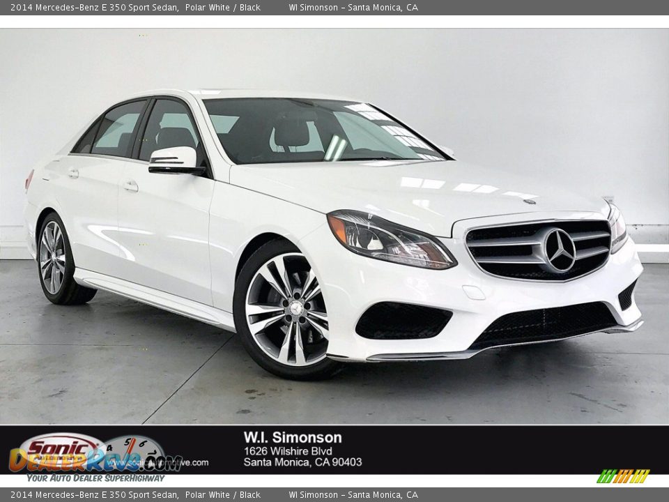 2014 Mercedes-Benz E 350 Sport Sedan Polar White / Black Photo #1