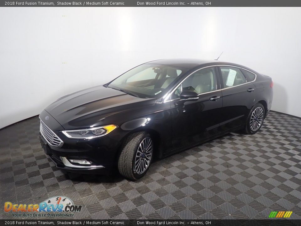 2018 Ford Fusion Titanium Shadow Black / Medium Soft Ceramic Photo #10