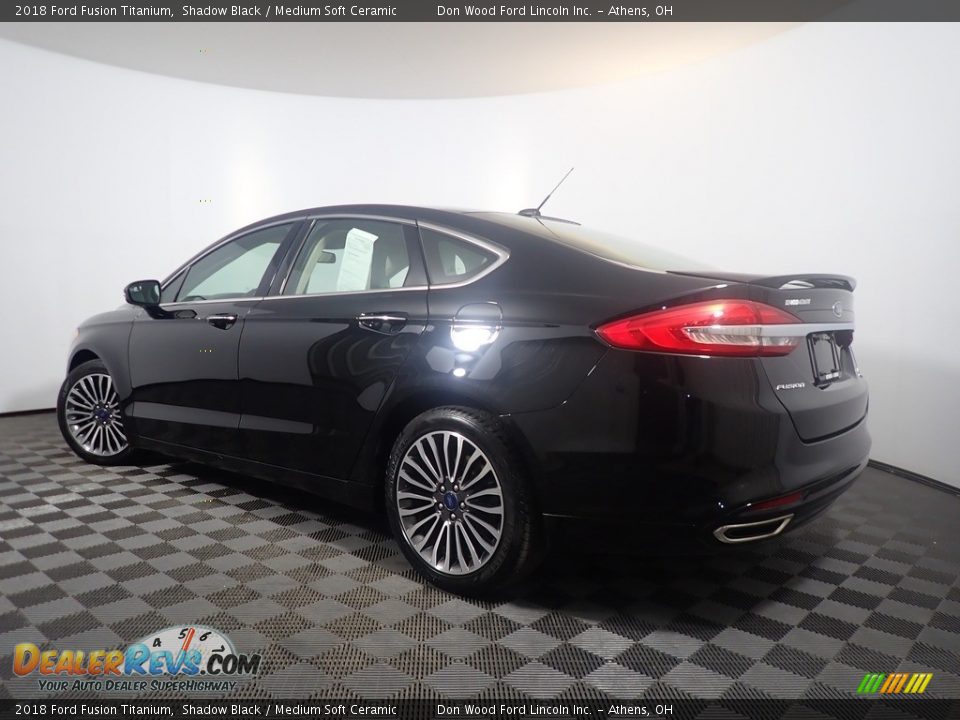 2018 Ford Fusion Titanium Shadow Black / Medium Soft Ceramic Photo #12