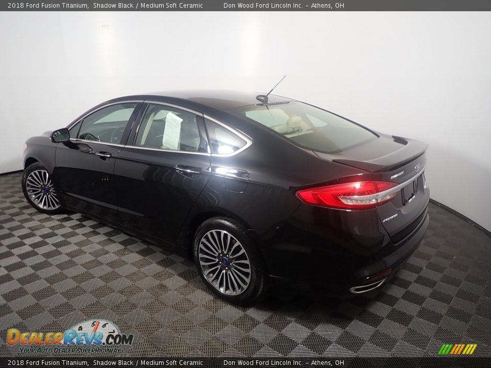 2018 Ford Fusion Titanium Shadow Black / Medium Soft Ceramic Photo #13