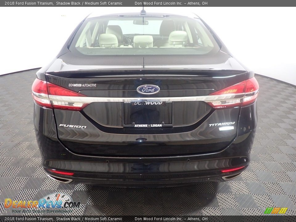 2018 Ford Fusion Titanium Shadow Black / Medium Soft Ceramic Photo #14