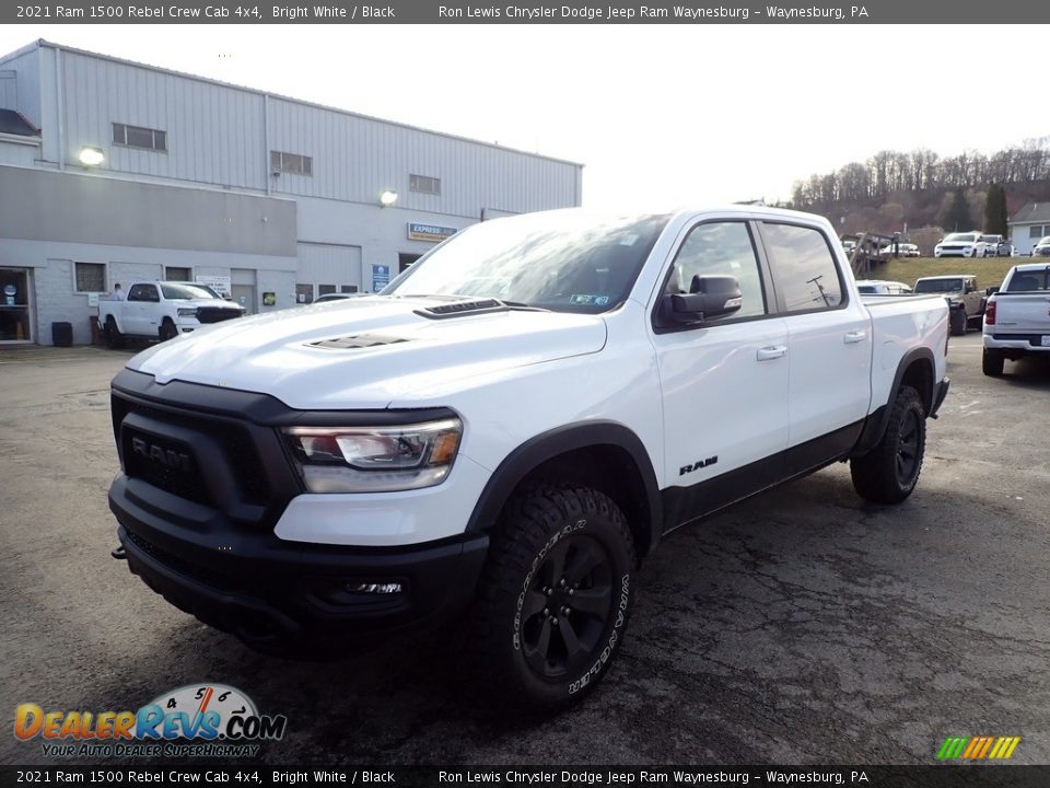 2021 Ram 1500 Rebel Crew Cab 4x4 Bright White / Black Photo #1