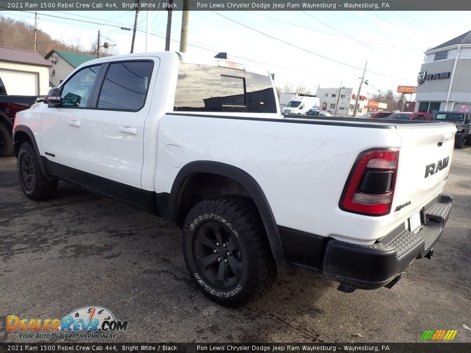 2021 Ram 1500 Rebel Crew Cab 4x4 Bright White / Black Photo #3