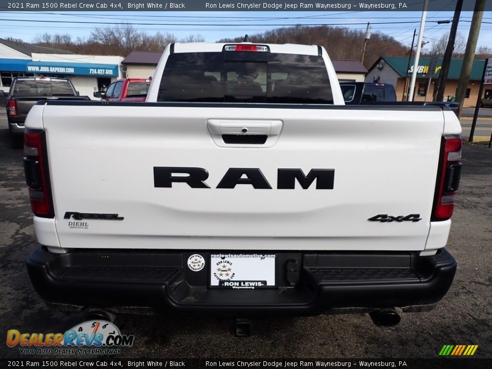 2021 Ram 1500 Rebel Crew Cab 4x4 Bright White / Black Photo #4
