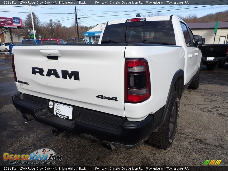 2021 Ram 1500 Rebel Crew Cab 4x4 Bright White / Black Photo #5