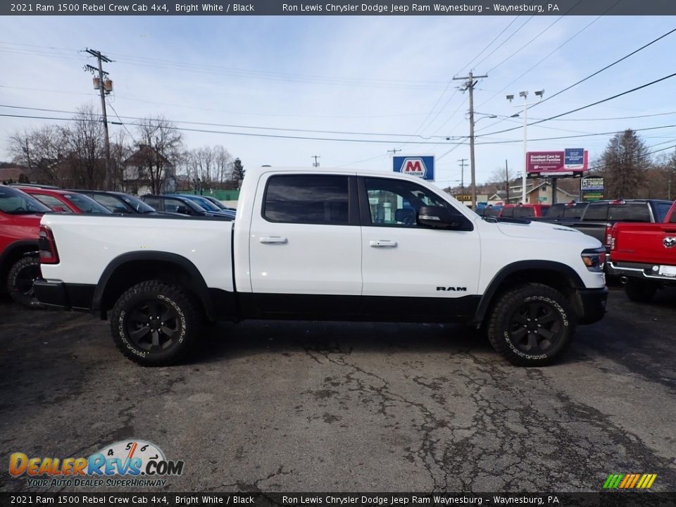 2021 Ram 1500 Rebel Crew Cab 4x4 Bright White / Black Photo #6