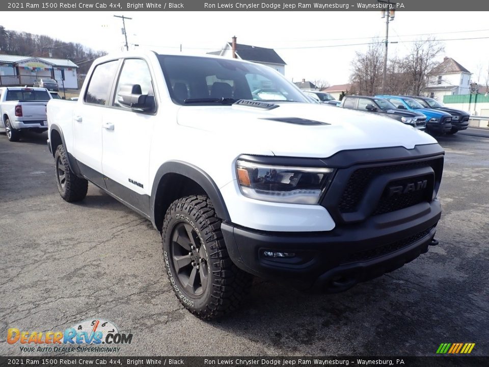 2021 Ram 1500 Rebel Crew Cab 4x4 Bright White / Black Photo #7