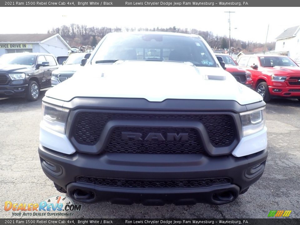 2021 Ram 1500 Rebel Crew Cab 4x4 Bright White / Black Photo #8