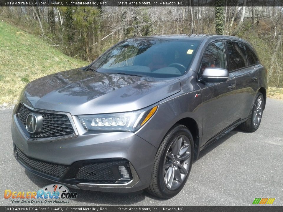 2019 Acura MDX A Spec SH-AWD Gunmetal Metallic / Red Photo #2