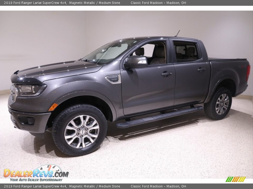 2019 Ford Ranger Lariat SuperCrew 4x4 Magnetic Metallic / Medium Stone Photo #3