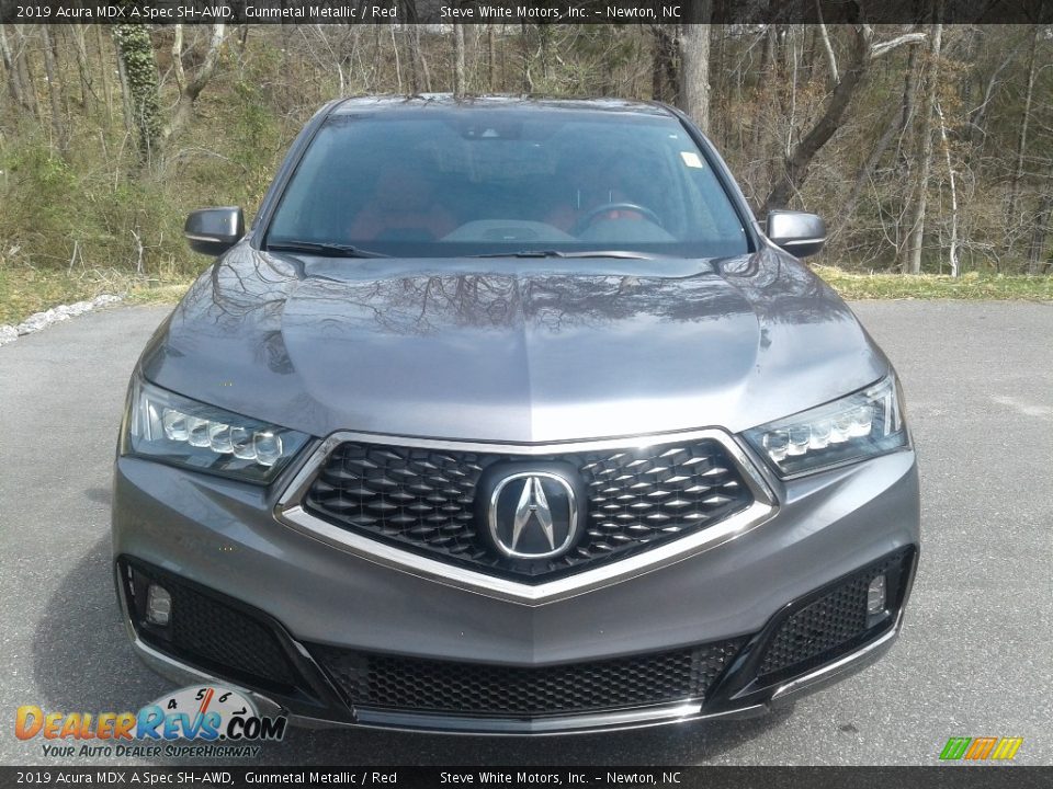 2019 Acura MDX A Spec SH-AWD Gunmetal Metallic / Red Photo #3