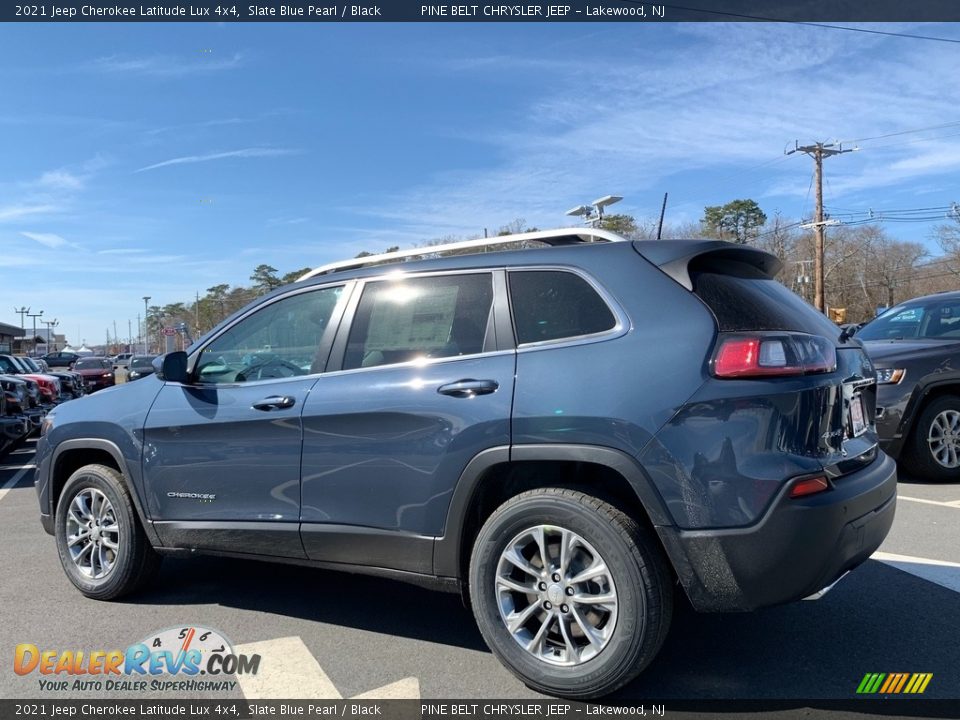 2021 Jeep Cherokee Latitude Lux 4x4 Slate Blue Pearl / Black Photo #6