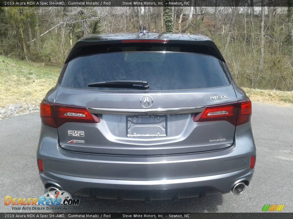 2019 Acura MDX A Spec SH-AWD Gunmetal Metallic / Red Photo #7