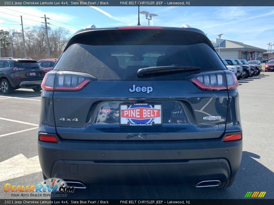 2021 Jeep Cherokee Latitude Lux 4x4 Slate Blue Pearl / Black Photo #7