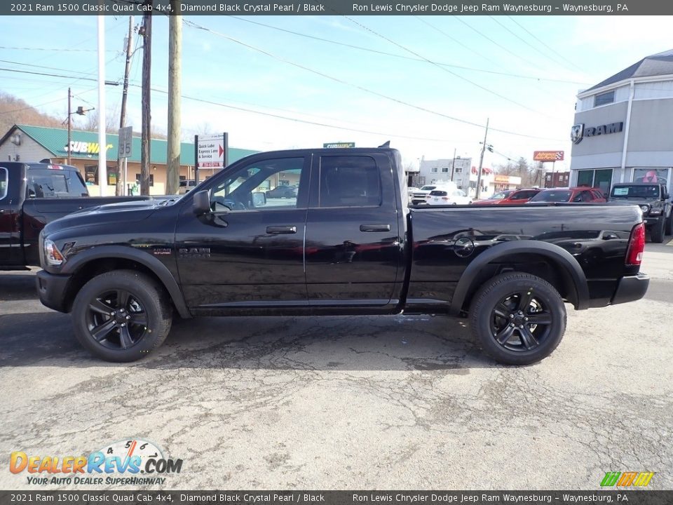 2021 Ram 1500 Classic Quad Cab 4x4 Diamond Black Crystal Pearl / Black Photo #3