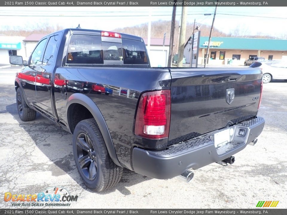 2021 Ram 1500 Classic Quad Cab 4x4 Diamond Black Crystal Pearl / Black Photo #4