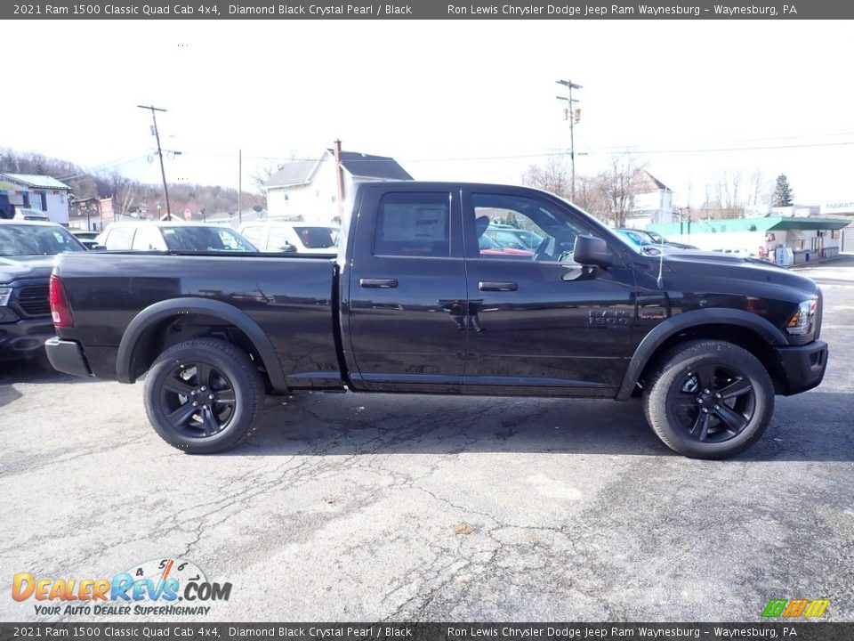 2021 Ram 1500 Classic Quad Cab 4x4 Diamond Black Crystal Pearl / Black Photo #7