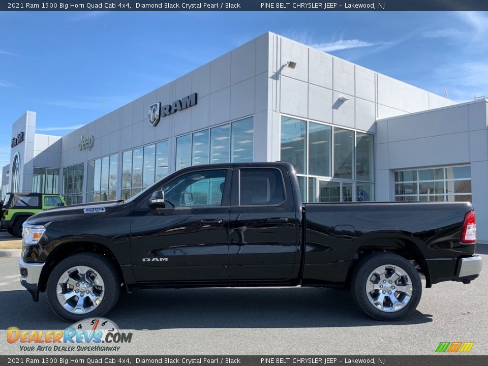 Diamond Black Crystal Pearl 2021 Ram 1500 Big Horn Quad Cab 4x4 Photo #4