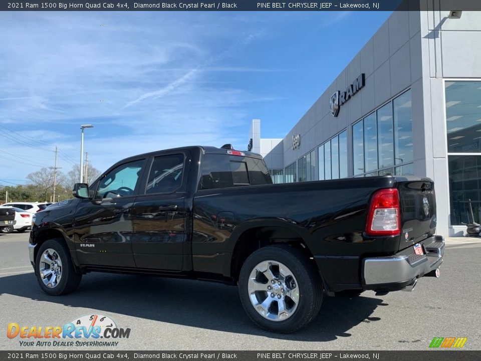 2021 Ram 1500 Big Horn Quad Cab 4x4 Diamond Black Crystal Pearl / Black Photo #6