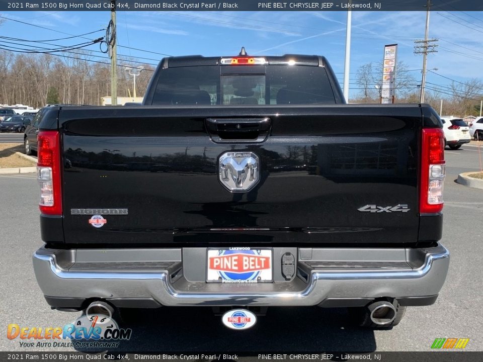 2021 Ram 1500 Big Horn Quad Cab 4x4 Diamond Black Crystal Pearl / Black Photo #7