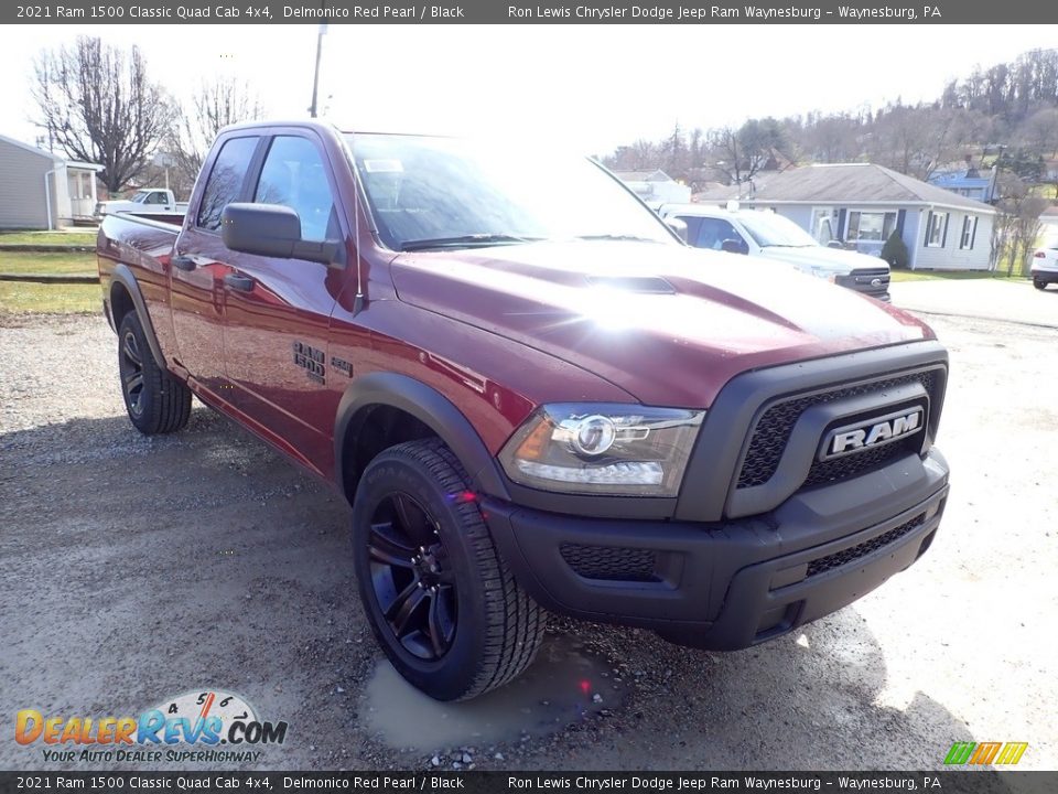 2021 Ram 1500 Classic Quad Cab 4x4 Delmonico Red Pearl / Black Photo #7