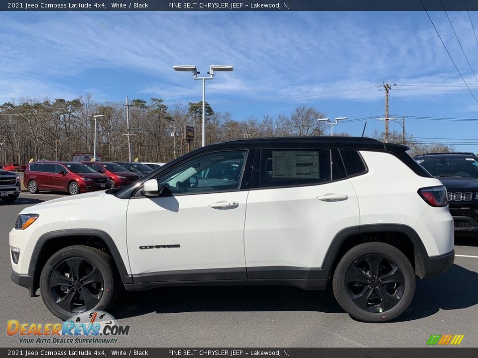 2021 Jeep Compass Latitude 4x4 White / Black Photo #4