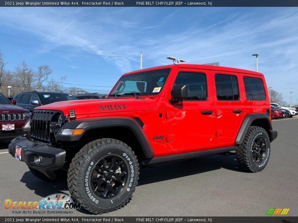 2021 Jeep Wrangler Unlimited Willys 4x4 Firecracker Red / Black Photo #1