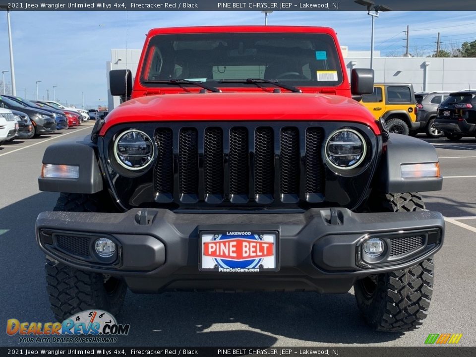 2021 Jeep Wrangler Unlimited Willys 4x4 Firecracker Red / Black Photo #3