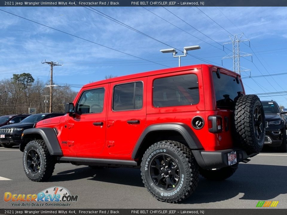 2021 Jeep Wrangler Unlimited Willys 4x4 Firecracker Red / Black Photo #6