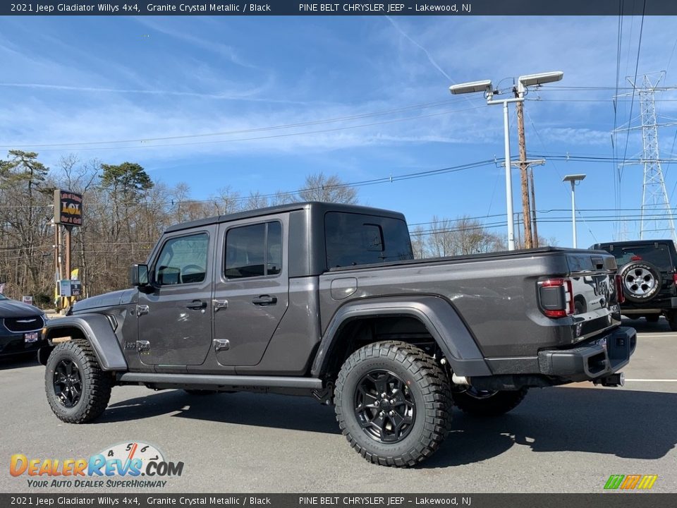 2021 Jeep Gladiator Willys 4x4 Granite Crystal Metallic / Black Photo #6