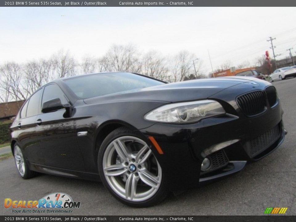 2013 BMW 5 Series 535i Sedan Jet Black / Oyster/Black Photo #1