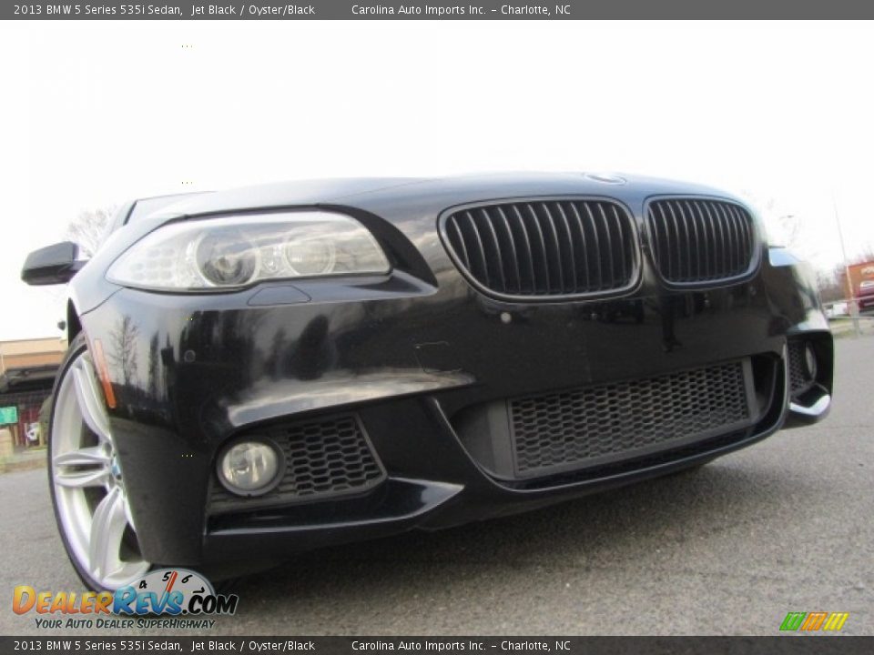2013 BMW 5 Series 535i Sedan Jet Black / Oyster/Black Photo #2