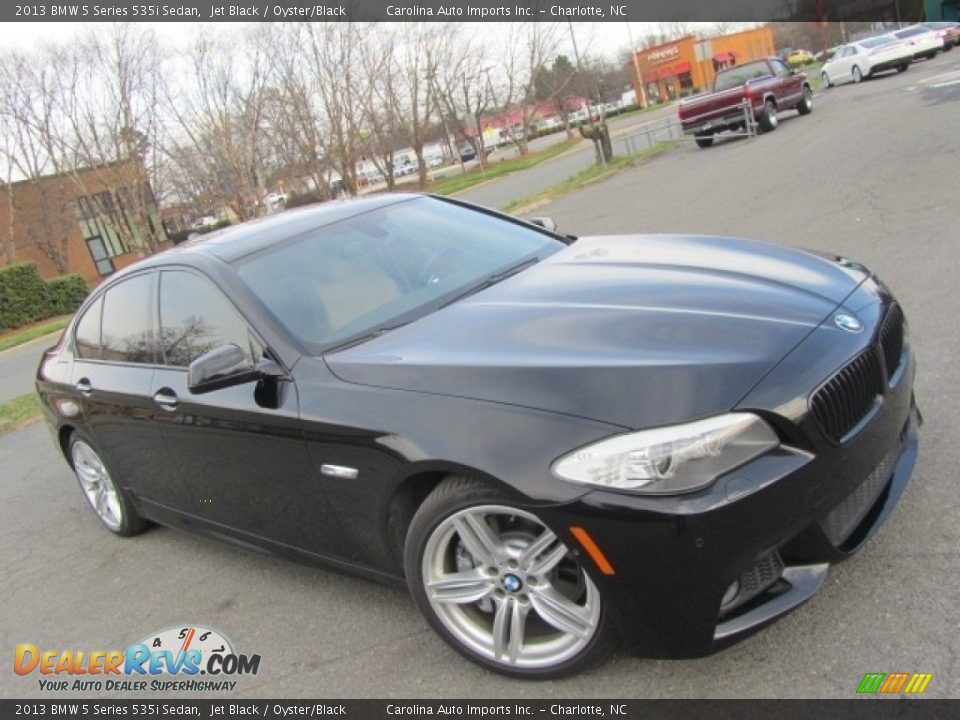 2013 BMW 5 Series 535i Sedan Jet Black / Oyster/Black Photo #3