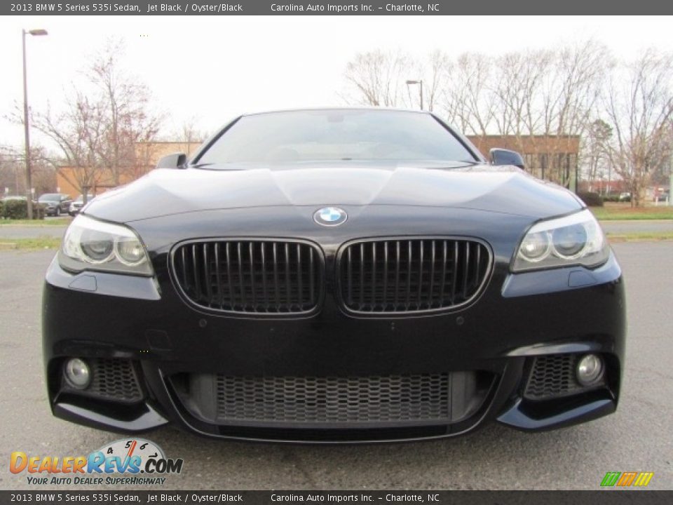 2013 BMW 5 Series 535i Sedan Jet Black / Oyster/Black Photo #4