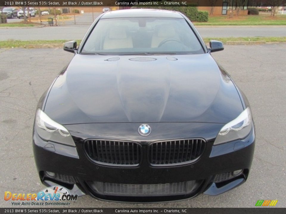 2013 BMW 5 Series 535i Sedan Jet Black / Oyster/Black Photo #5