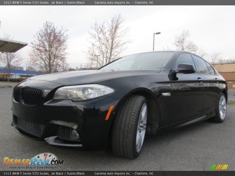2013 BMW 5 Series 535i Sedan Jet Black / Oyster/Black Photo #6